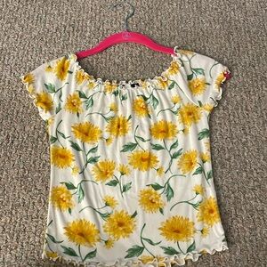 Forever 21 Sunflower Crop Top